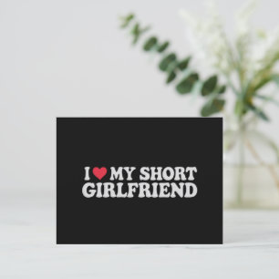 Carte Postale J'aime ma petite GF fille garçon Couple Valentines