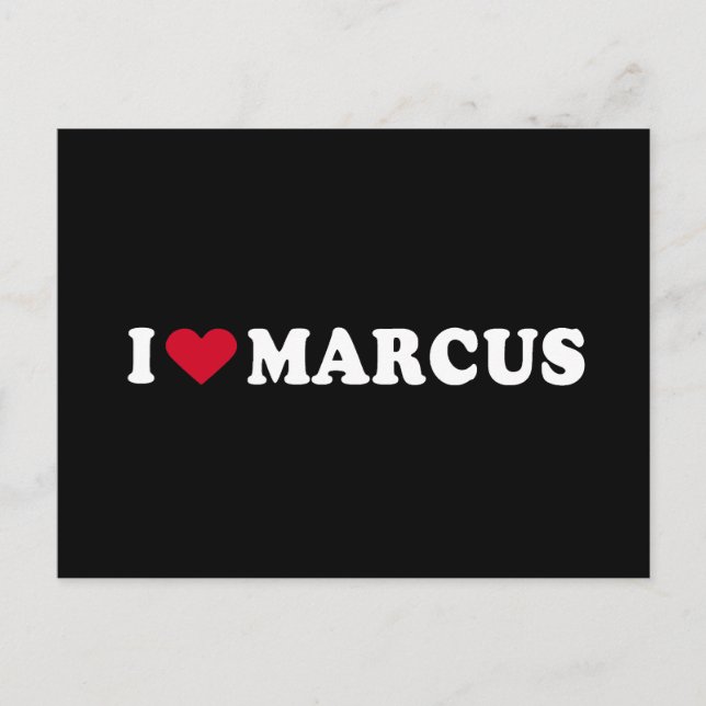CARTE POSTALE J'AIME MARCUS (Devant)
