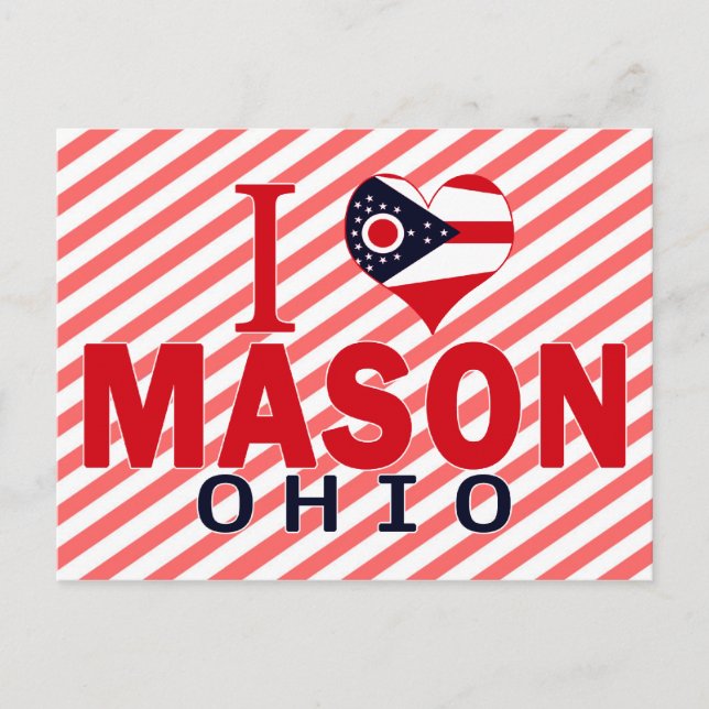 Carte Postale J'aime Mason, Ohio (Devant)