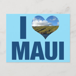 Carte Postale J'aime Maui Hawaii