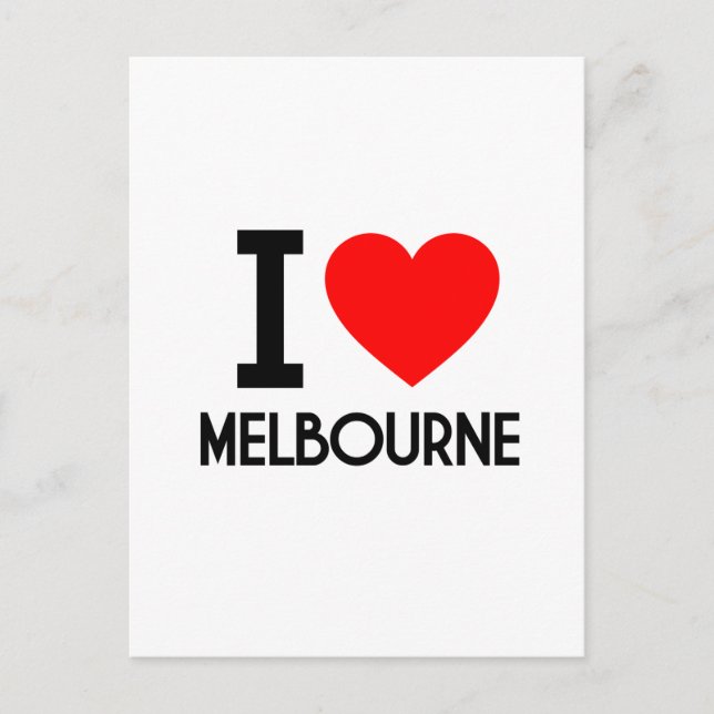 Carte Postale J'aime Melbourne (Devant)