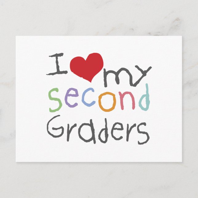 Carte Postale J'aime mes deuxième grands (Devant)