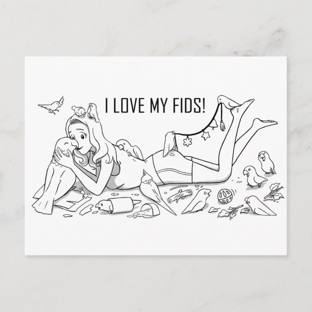 Carte Postale J'aime mes figues (Devant)