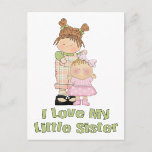 Carte Postale J'Aime Mes Petites Filles Soeurs
