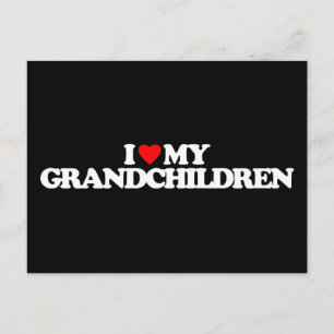 CARTE POSTALE J'AIME MES PETITS-ENFANTS