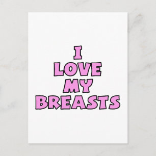 Carte Postale J'aime mes seins II
