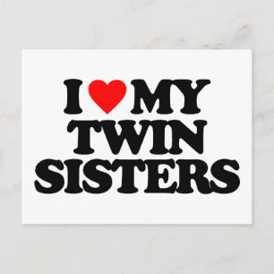 CARTE POSTALE J'AIME MES SOEURS DOUCES