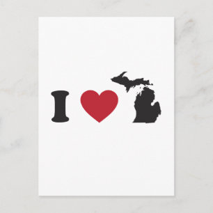 Carte Postale J'aime Michigan