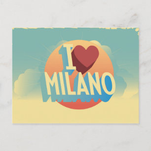 Carte Postale J'aime Milano
