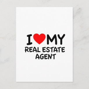 Carte Postale J'aime mon agent immobilier