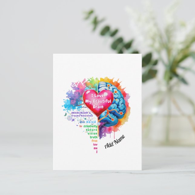 Carte Postale J'Aime Mon Beau Cerveau (Debout devant)