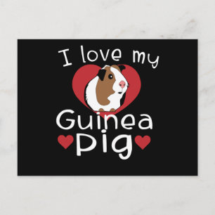 Carte Postale J'Aime Mon Cochon De Guinée Amateurs De Cochon De 