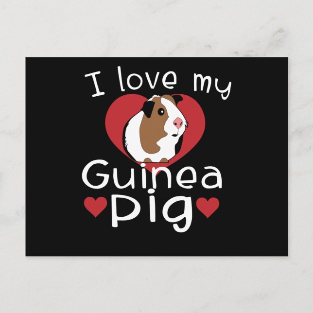 Carte Postale J'Aime Mon Cochon De Guinée Amateurs De Cochon De  (Devant)