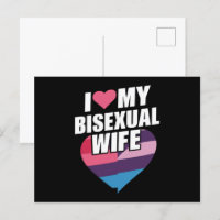 J'aime mon épouse bisexuelle Bi Fierté Drapeau Bis