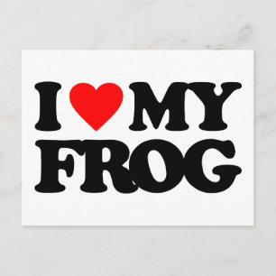CARTE POSTALE J'AIME MON FROG