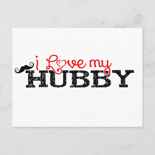 Carte Postale J'aime mon Hubby (Devant)