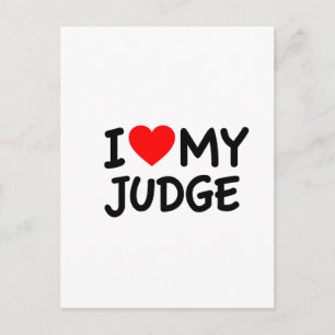 Carte Postale J'aime mon juge