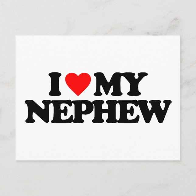 CARTE POSTALE J'AIME MON NEVEU (Devant)