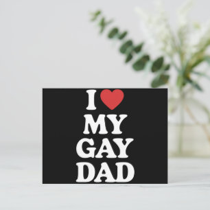 Carte Postale J'aime mon père gay Je aime mon père gay