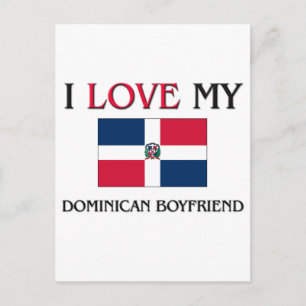 Carte Postale J'aime mon petit ami dominicain