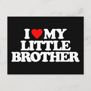 CARTE POSTALE J'AIME MON PETIT FRÈRE