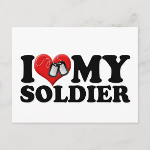 Carte Postale J'aime mon soldat