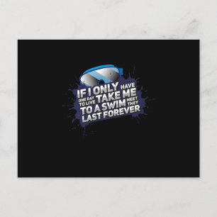 Carte Postale J'Aime Nager Me Conduire À Une Baignade Rencontrer