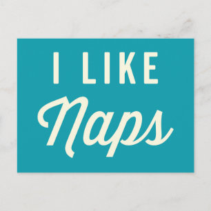 Carte Postale J'Aime Naps Drôle Citation