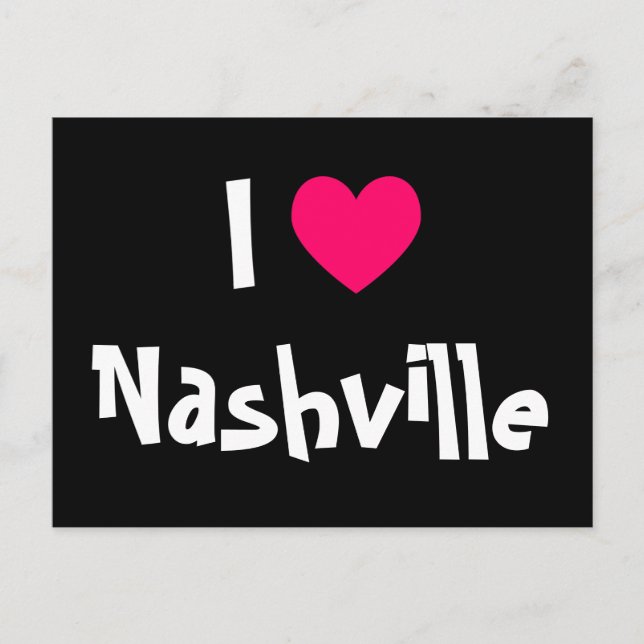 Carte Postale J'aime Nashville (Devant)