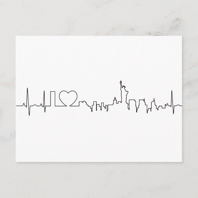 Carte Postale J'aime New York dans un style extraordinaire (Devant)