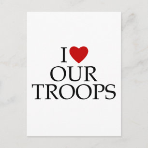 Carte Postale J'aime nos troupes