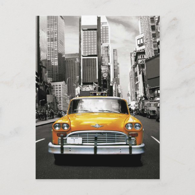 Carte Postale J'aime NYC - taxi de New York (Devant)