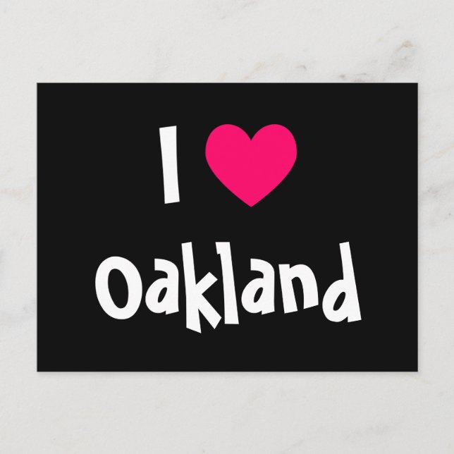 Carte Postale J'aime Oakland (Devant)