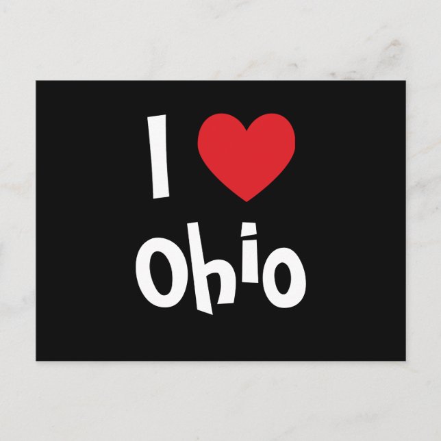 Carte Postale J'aime Ohio (Devant)