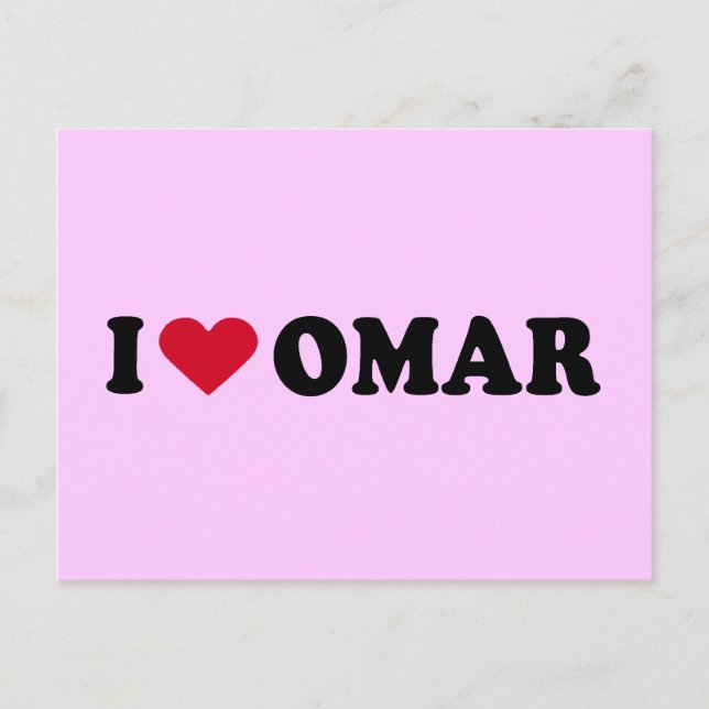 CARTE POSTALE J'AIME OMAR (Devant)