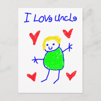 Carte Postale J'aime oncle