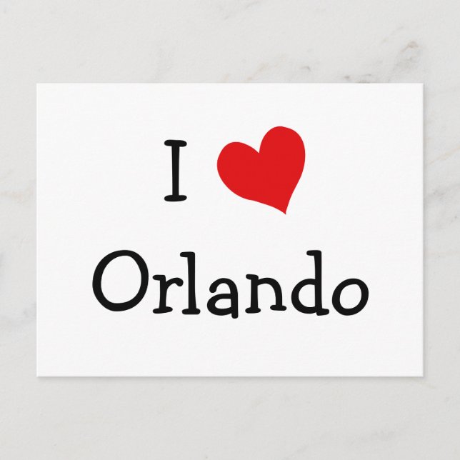 Carte Postale J'aime Orlando (Devant)