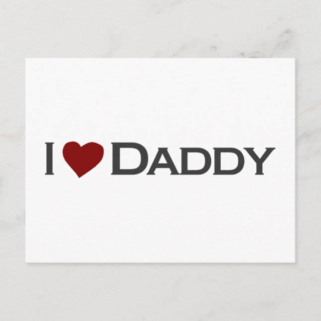 Carte Postale J'aime papa (Devant)