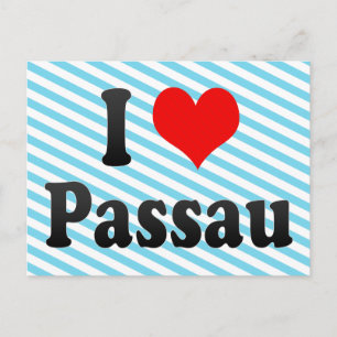 Carte Postale J'aime Passau, Allemagne. Ich Liebe Passau,