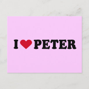 CARTE POSTALE J'AIME PETER