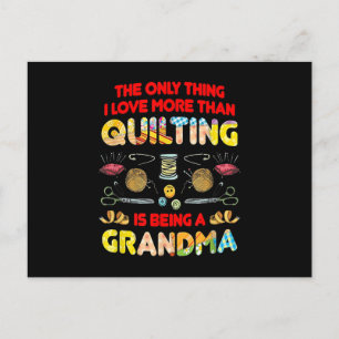 Carte Postale J'aime plus que le quilting est d'être une grand-m