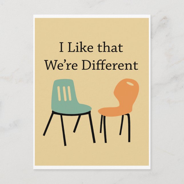 Carte Postale J'aime que notre relation de couple soit différent (Devant)