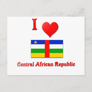 Carte Postale J'aime République Centrafricaine