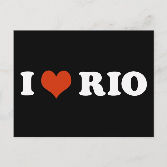 Carte Postale J'aime Rio de Janeiro (Devant)