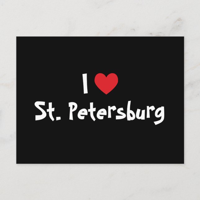 Carte Postale J'aime Saint-Pétersbourg (Devant)
