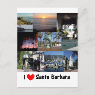 Carte Postale J'aime Santa Barbara