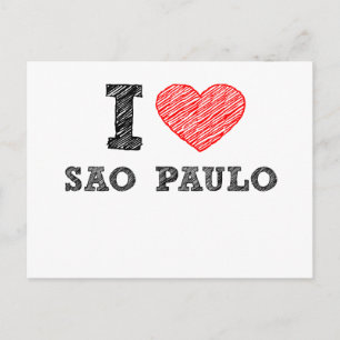 Carte Postale J'aime Sao Paulo