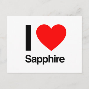 Carte Postale j'aime saphir