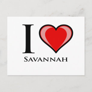 Carte Postale J'aime Savannah