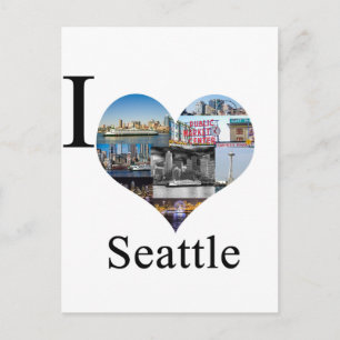 Carte Postale J'aime Seattle